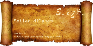 Seiler Ágnes névjegykártya